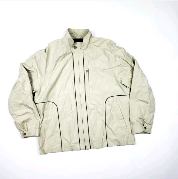 Cole Hann Mens Size Large Light Khaki Windbreaker - Picture 1 of 8